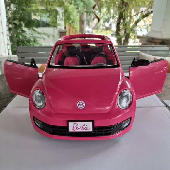 Barbie Volkswagen The Beetle Pink VW Car BJP37 2013 Mattel Style 4 - Picture 3 of 13